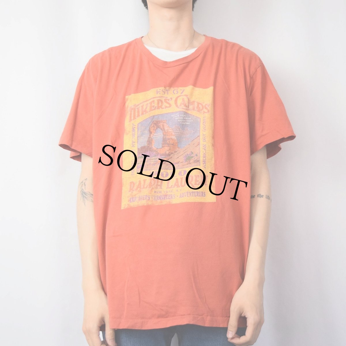画像2: POLO Ralph Lauren "HIKERS CAMPS" イラストプリントTシャツ XXL (2)