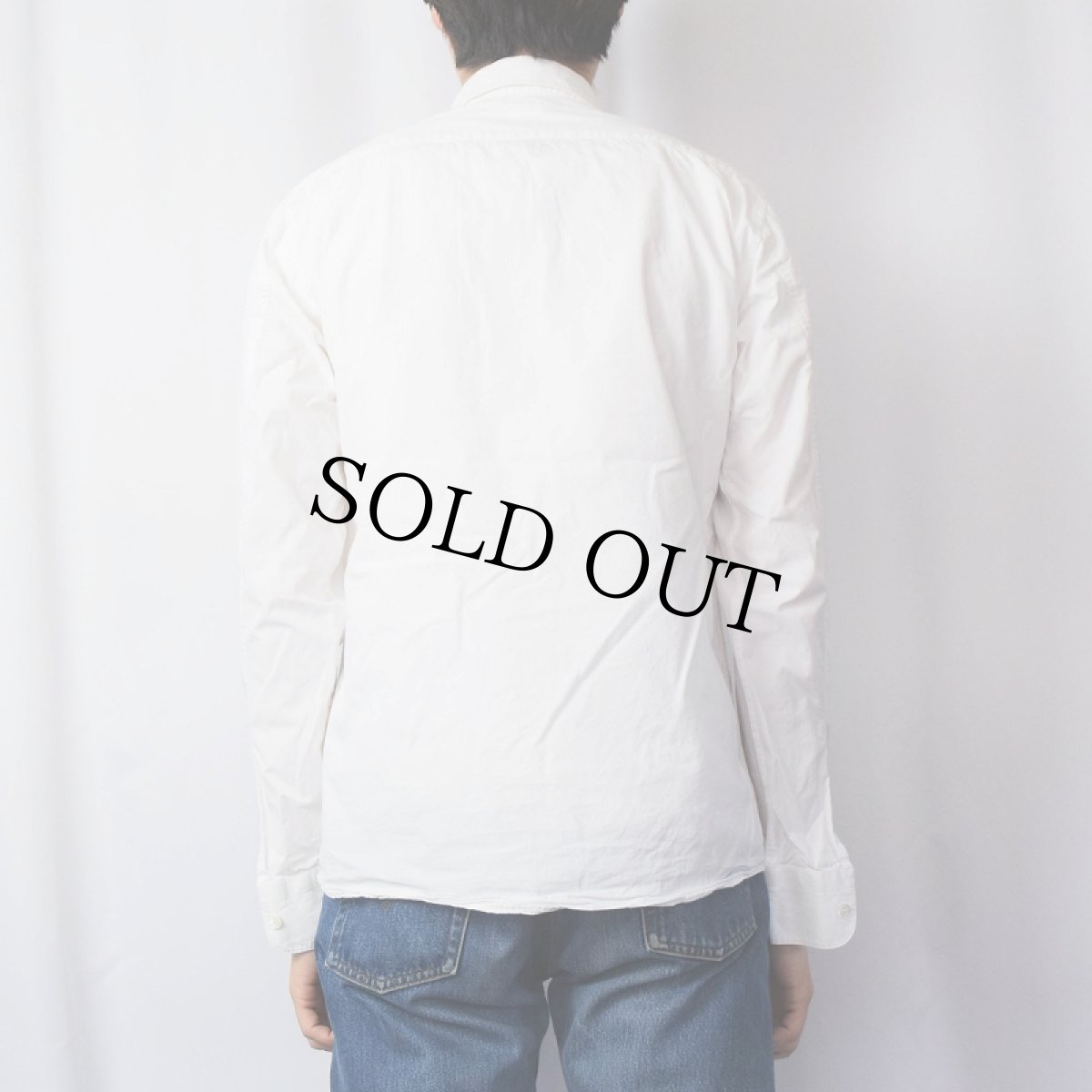 画像3: 90's agnes b. FRANCE製 コットンシャツ SIZE38 (3)