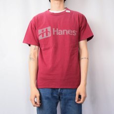 画像2: 90's Hanes ロゴプリントTシャツ M (2)