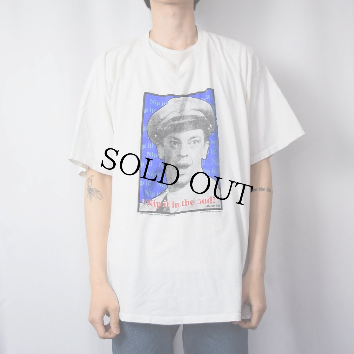 画像2: 90's The Andy Griffith Show "Nip it in the bud ! - Barney Fife " テレビドラマプリントTシャツ XXL (2)