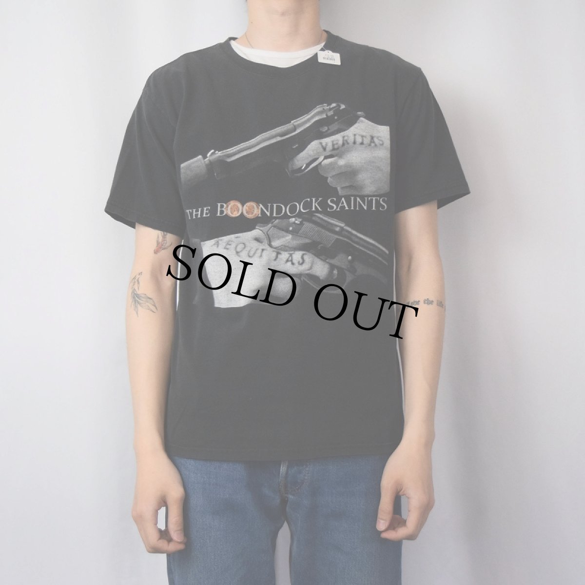 画像2: The Boondock Saints クライムアクション映画プリントTシャツ BLACK M (2)