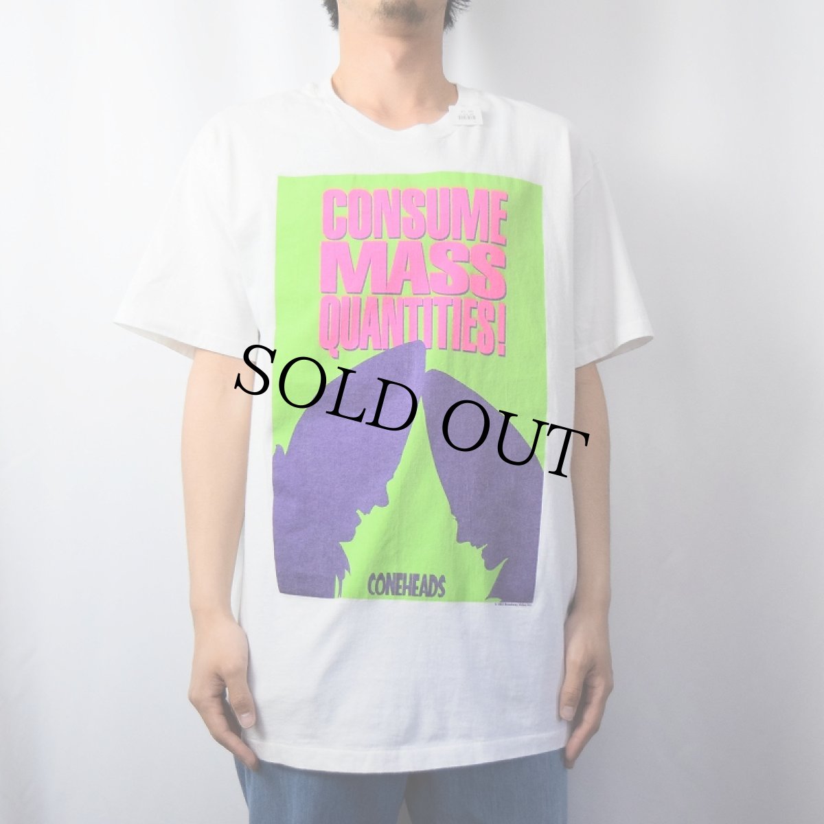 画像2: 90's CONEHEADS SFコメディ映画プリントTシャツ L (2)