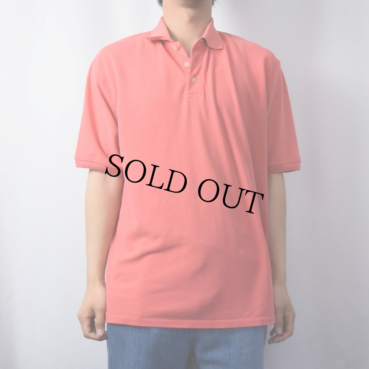 画像2: 80's〜 Yves Saint Laurent pour homme ロゴ刺繍 ポロシャツ L (2)