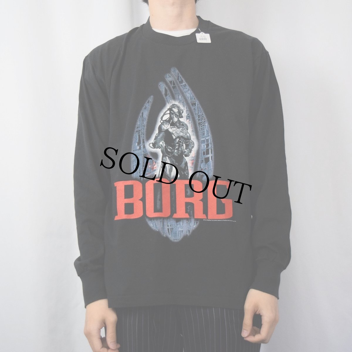 画像3: 90's STAR TREK The Next Generation USA製 "BORG" SFテレビドラマプリントロンT BLACK L (3)