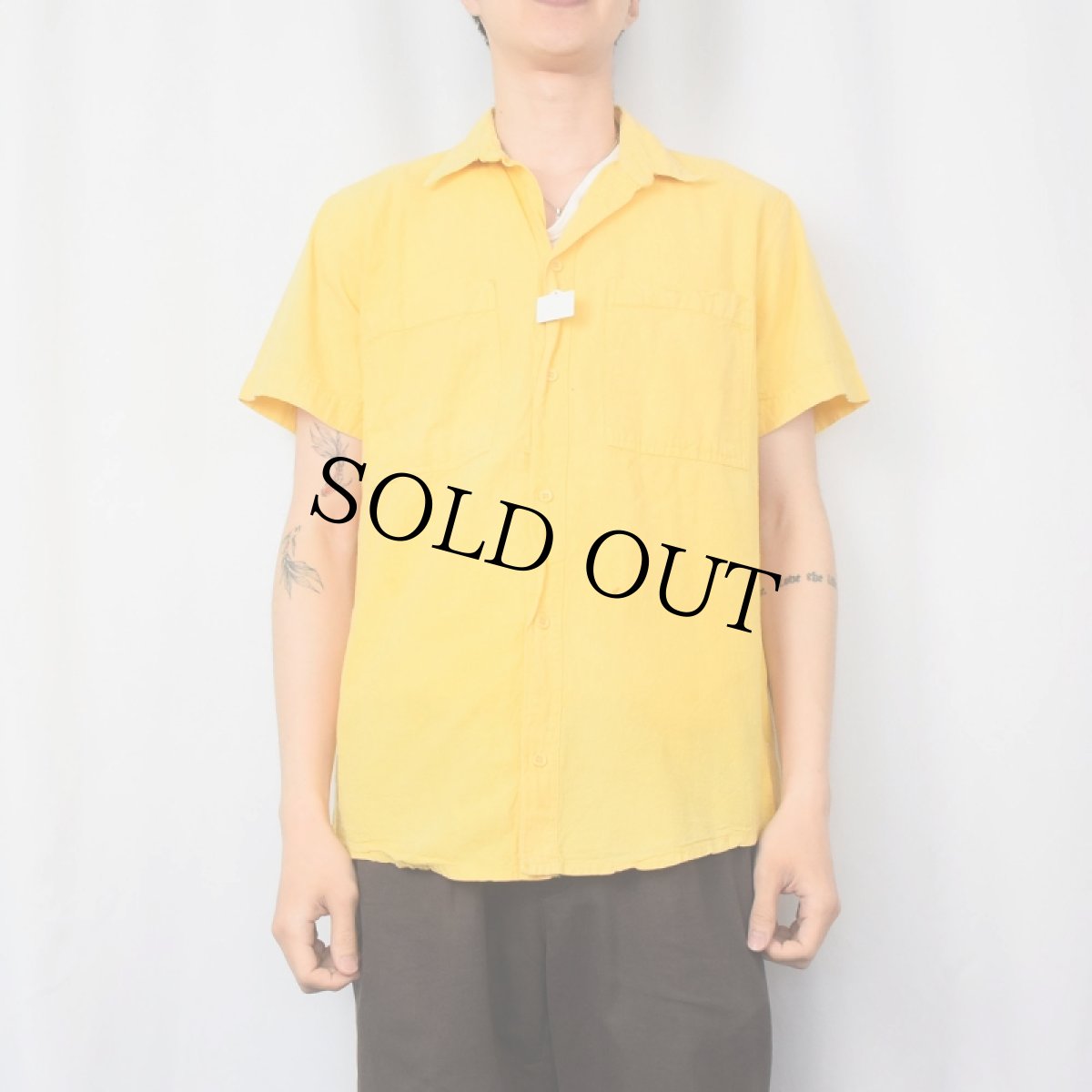 画像2: GARFIELD "ADVENTURER" キャラクタープリントオープンカラーシャツ SIZE36 (2)