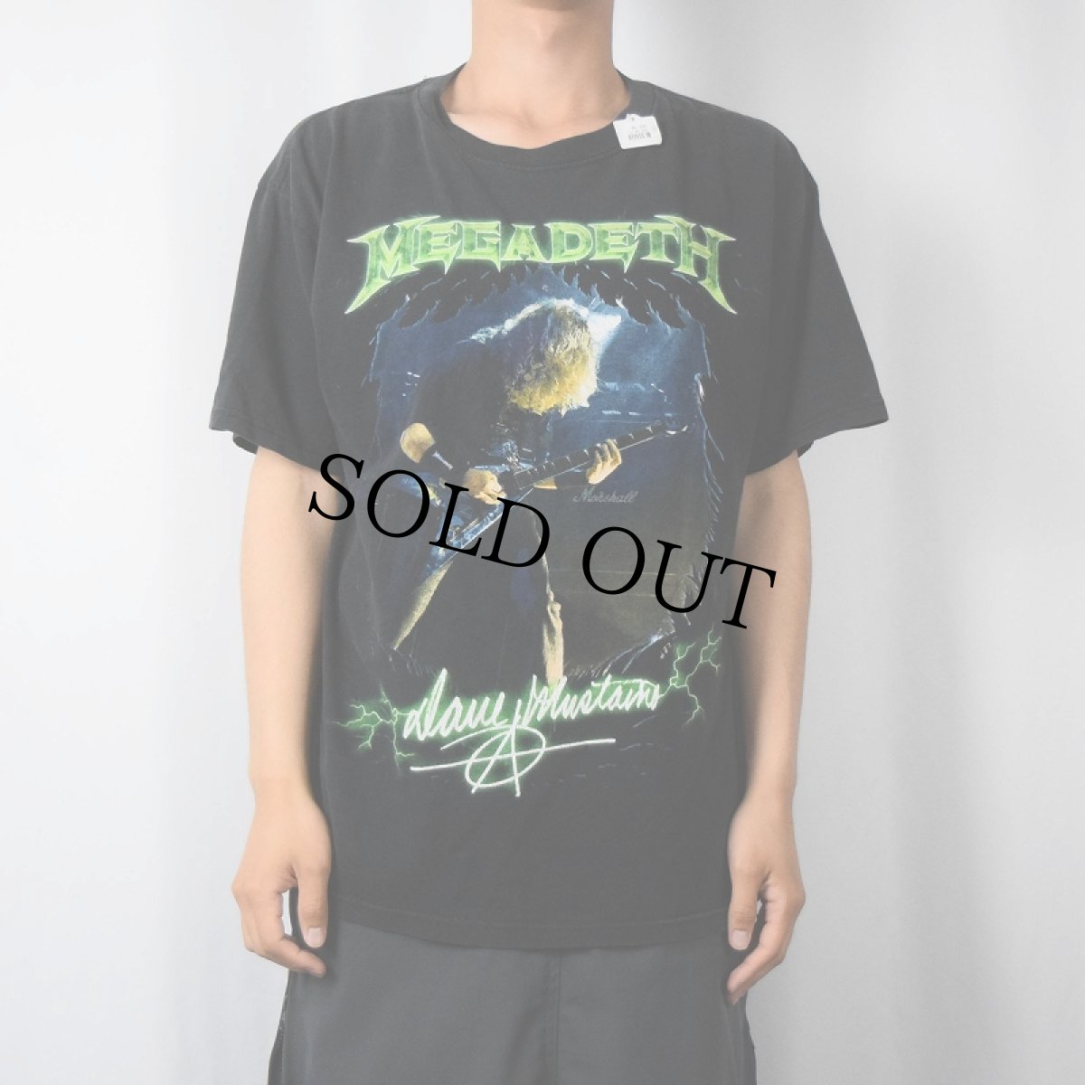 画像2: MEGADETH "Dave Mustaine" ハードロックバンドプリントTシャツ (2)