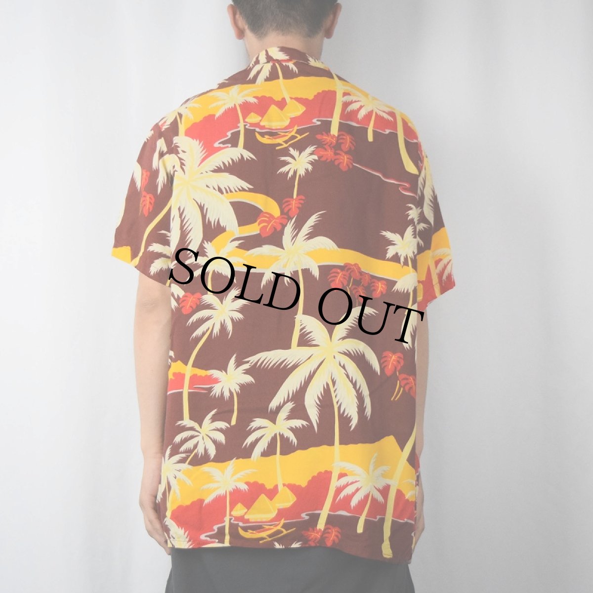 画像3: 70's CALIFORNIA by MADMAN USA製 オールオーバーパターン レーヨンシャツ XL (3)