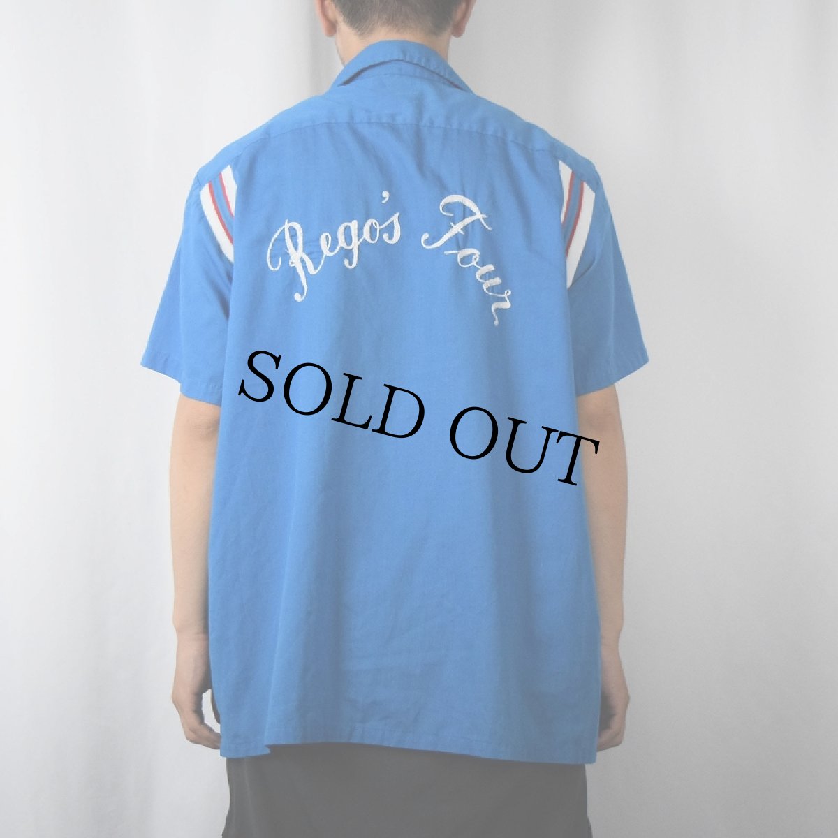 画像4: 70's Hilton USA製 チェーン刺繍 ボーリングシャツ 16-L-16 1/2 (4)