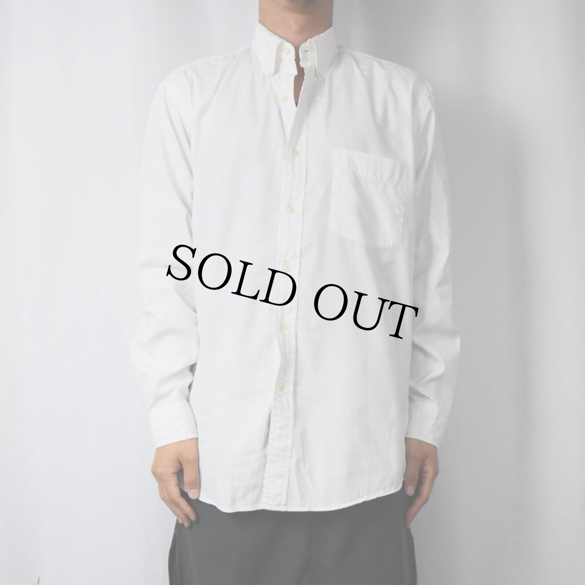 画像2: 90's J.CREW コットンボタンダウンシャツ 15 1/2 (2)