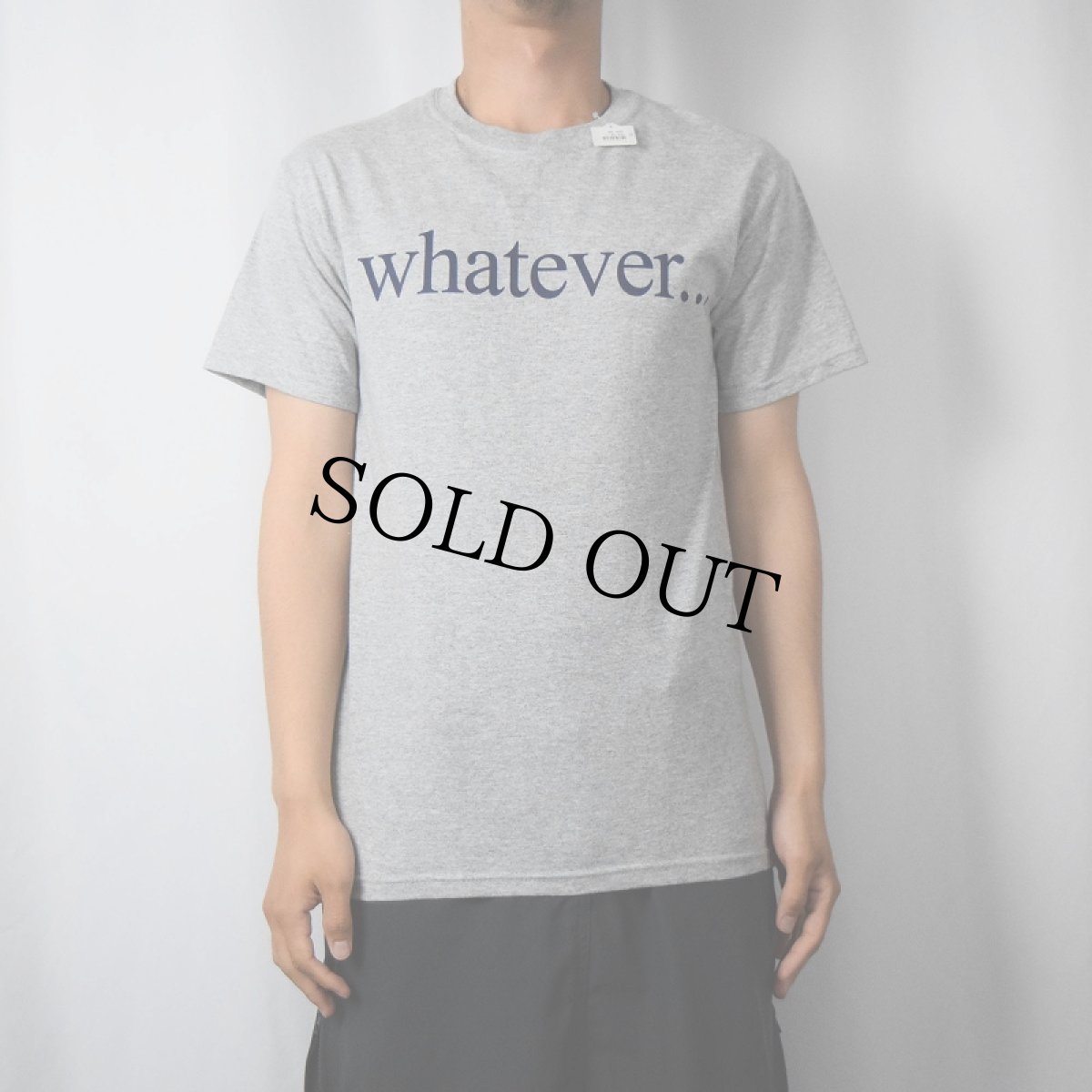 画像3: "Whatever..." メッセージプリントTシャツ S (3)