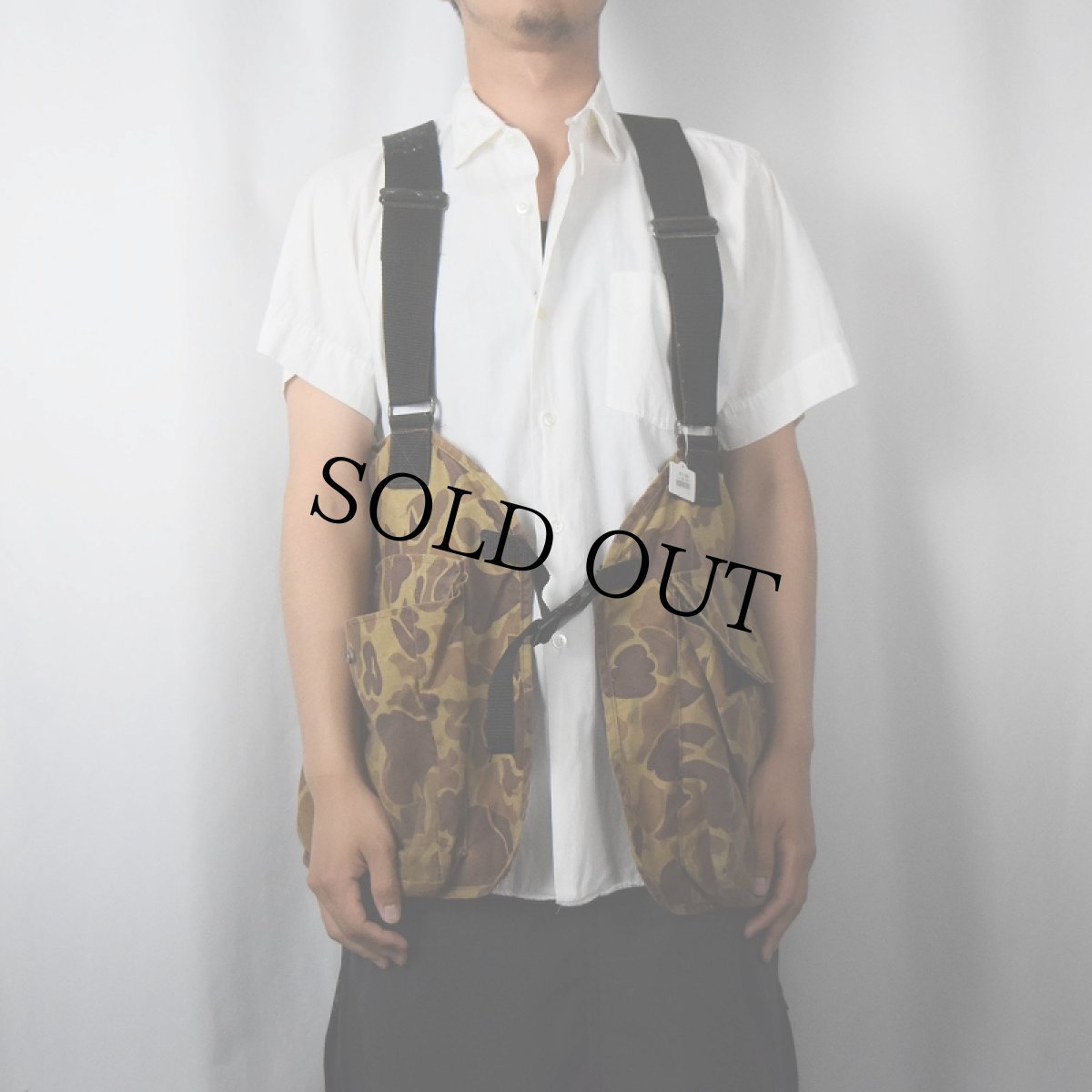 画像2: 80's RATTLERS BRAND USA製 ダックハンターカモ柄 ハンティングベスト L (2)