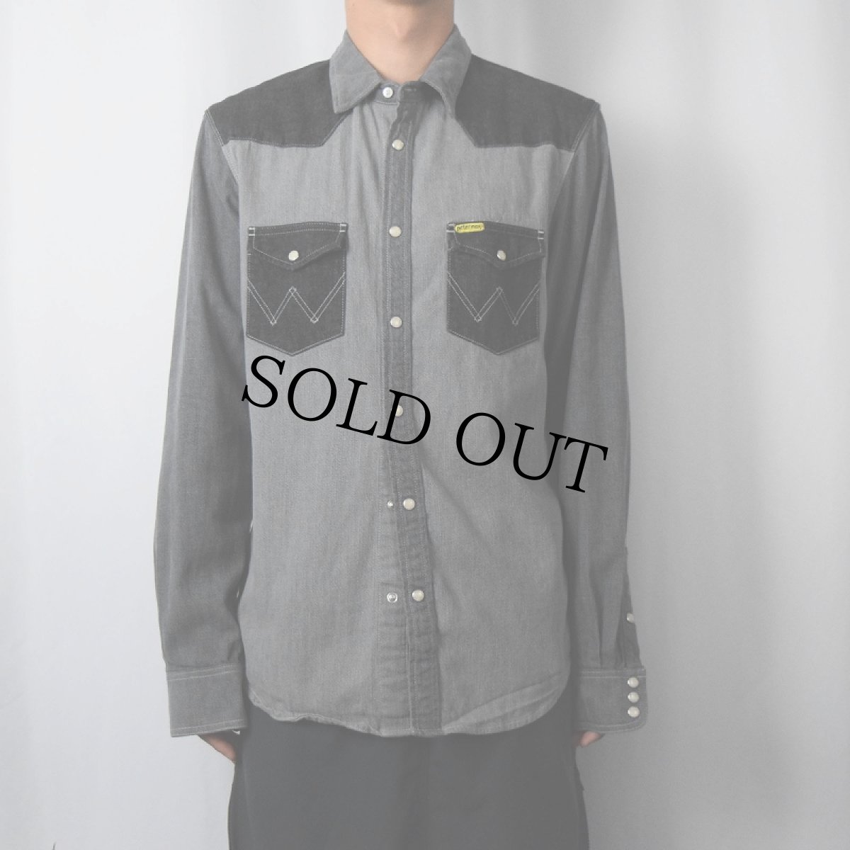 画像3: Wrangler × Peter Max ITALY製 切り替えデザイン ウエスタンシャツ L (3)