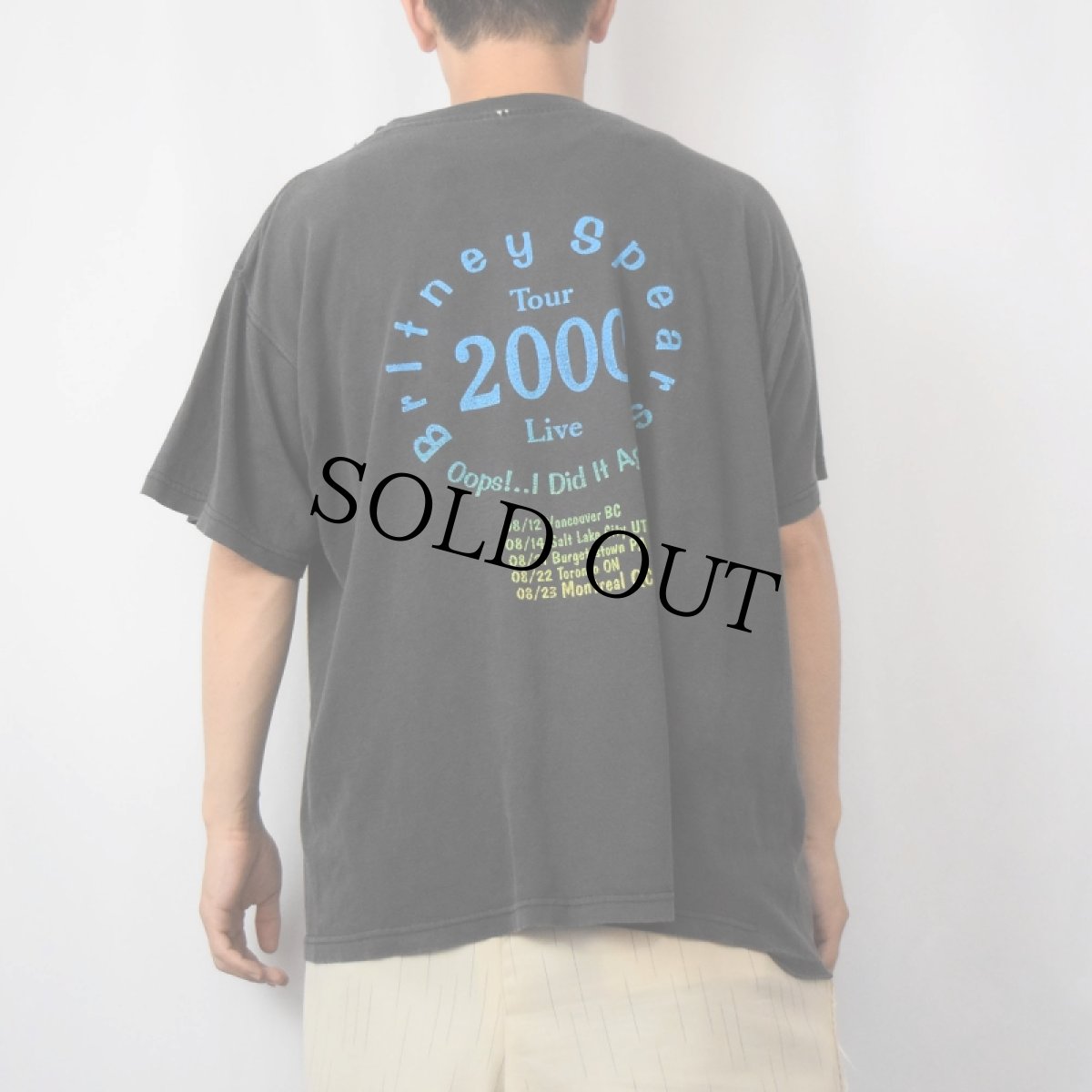 画像4: 2000's Britney Spears "oops i did it again tour" ミュージシャンツアーTシャツ (4)