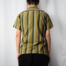 画像3: 60〜70's Manhattan DOCOMA マルチストライプ柄 コットンオープンカラーシャツ S (3)
