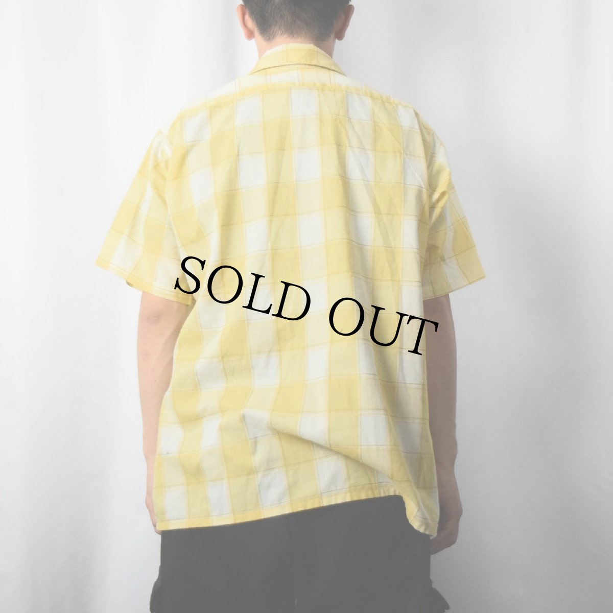 画像3: 70's ARROW Decton USA製 コットンオープンカラーシャツ L (3)