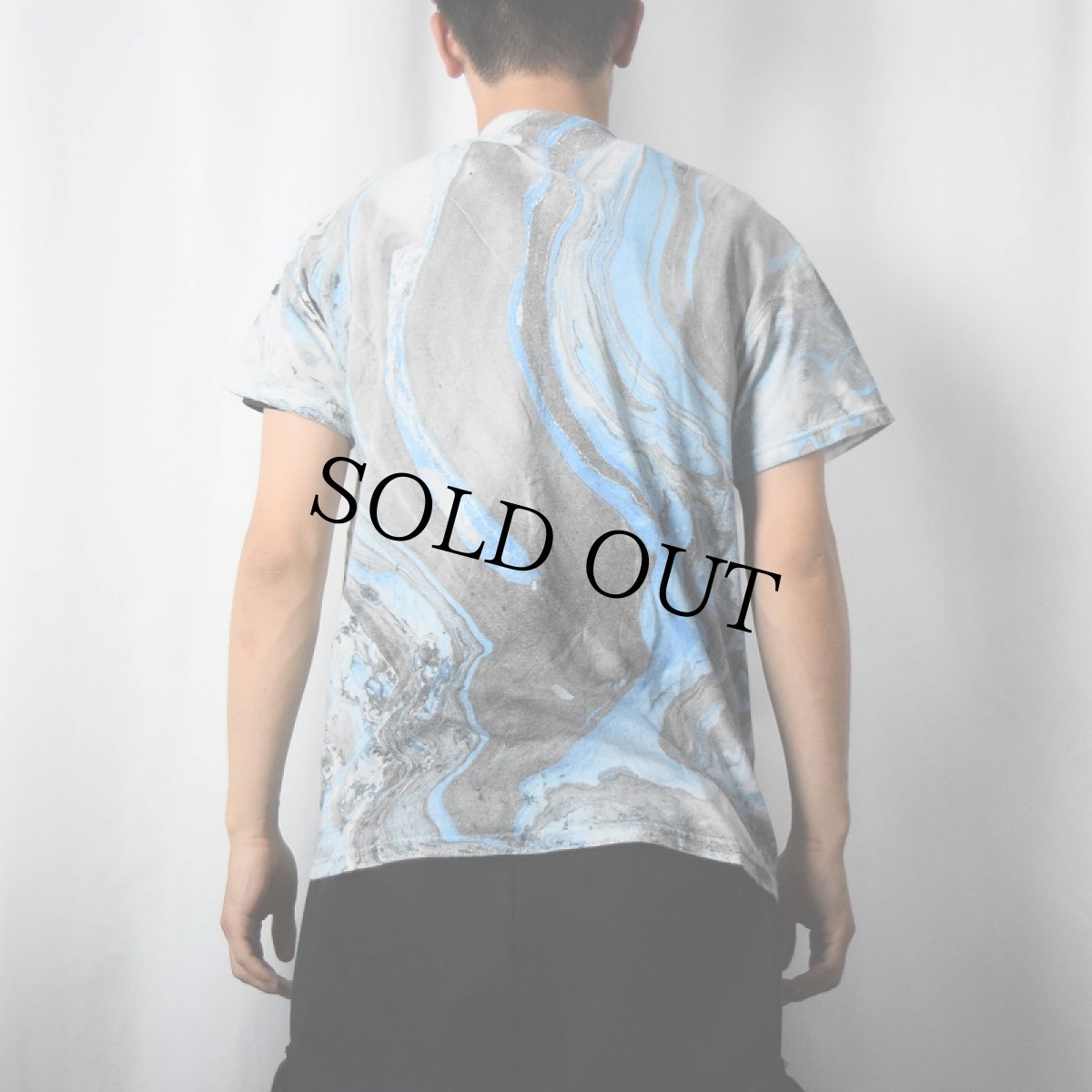 画像4: マーブル染め Tシャツ M (4)