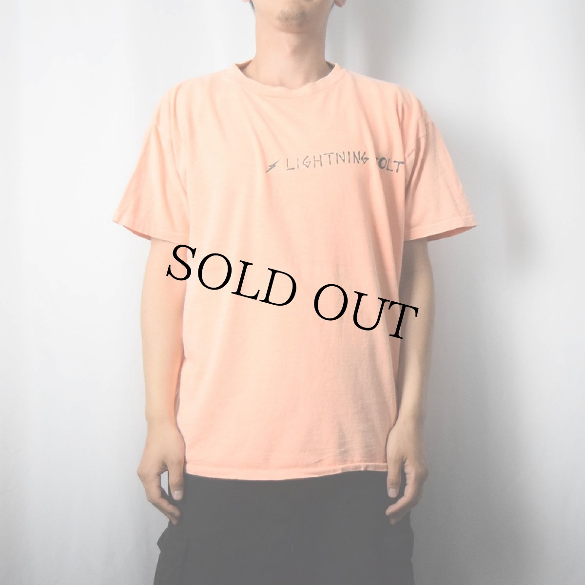 画像3: 90's LIGHTNING BOLT USA製 後染め サーフブランド プリントTシャツ XL (3)