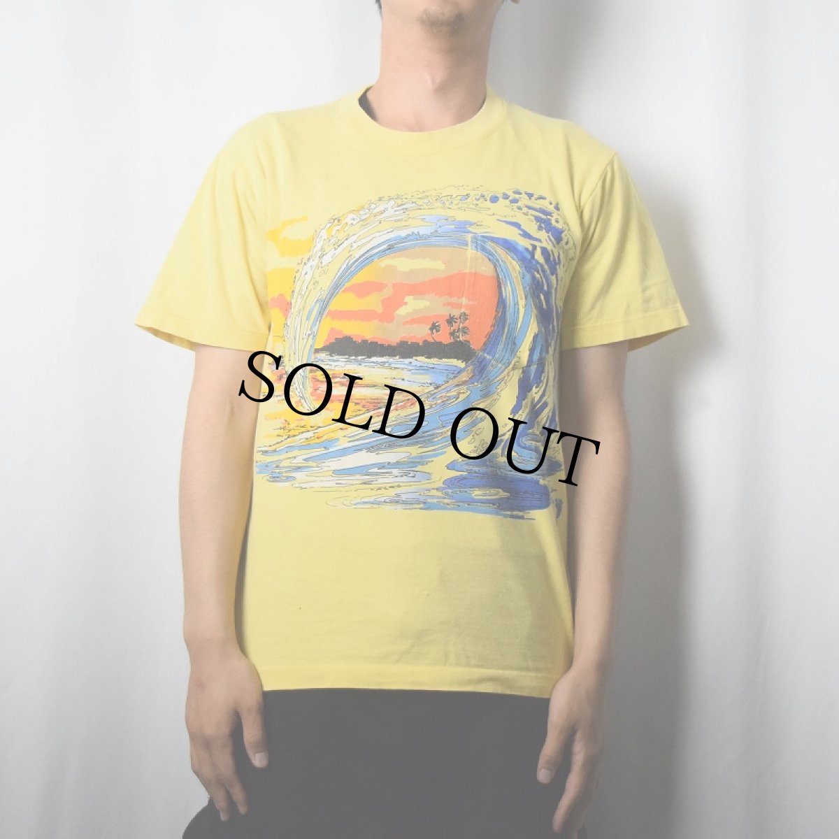 画像4: 70's HANG TEN サーフィン 大判プリントTシャツ M (4)