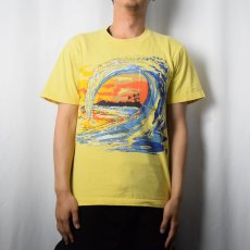 画像4: 70's HANG TEN サーフィン 大判プリントTシャツ M (4)