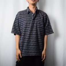 画像3: 90's POLO Ralph Lauren USA製 総柄 ジャガードニットポロシャツ L (3)