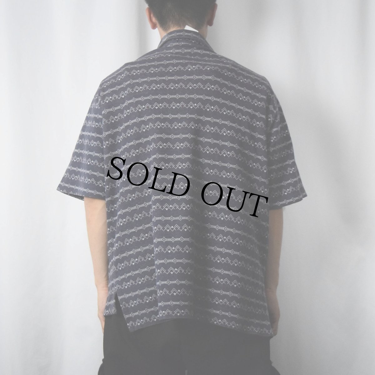 画像4: 90's POLO Ralph Lauren USA製 総柄 ジャガードニットポロシャツ L (4)