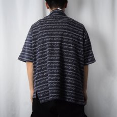 画像4: 90's POLO Ralph Lauren USA製 総柄 ジャガードニットポロシャツ L (4)