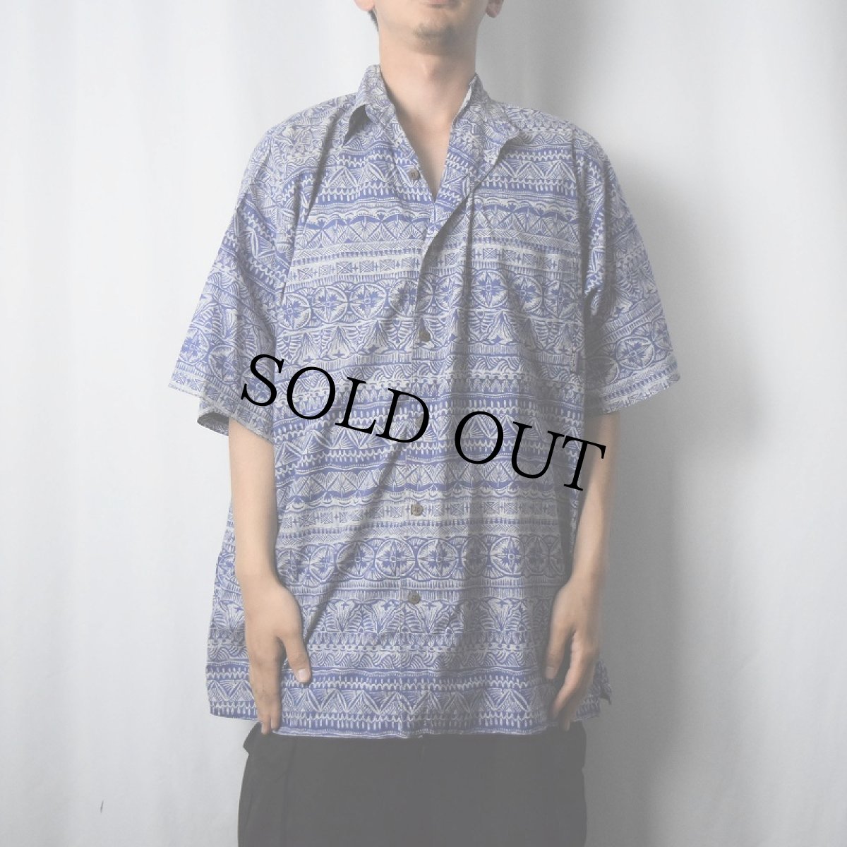 画像2: 90's〜 Patagonia ORGANIC COTTON 総柄 コットンシャツ L (2)