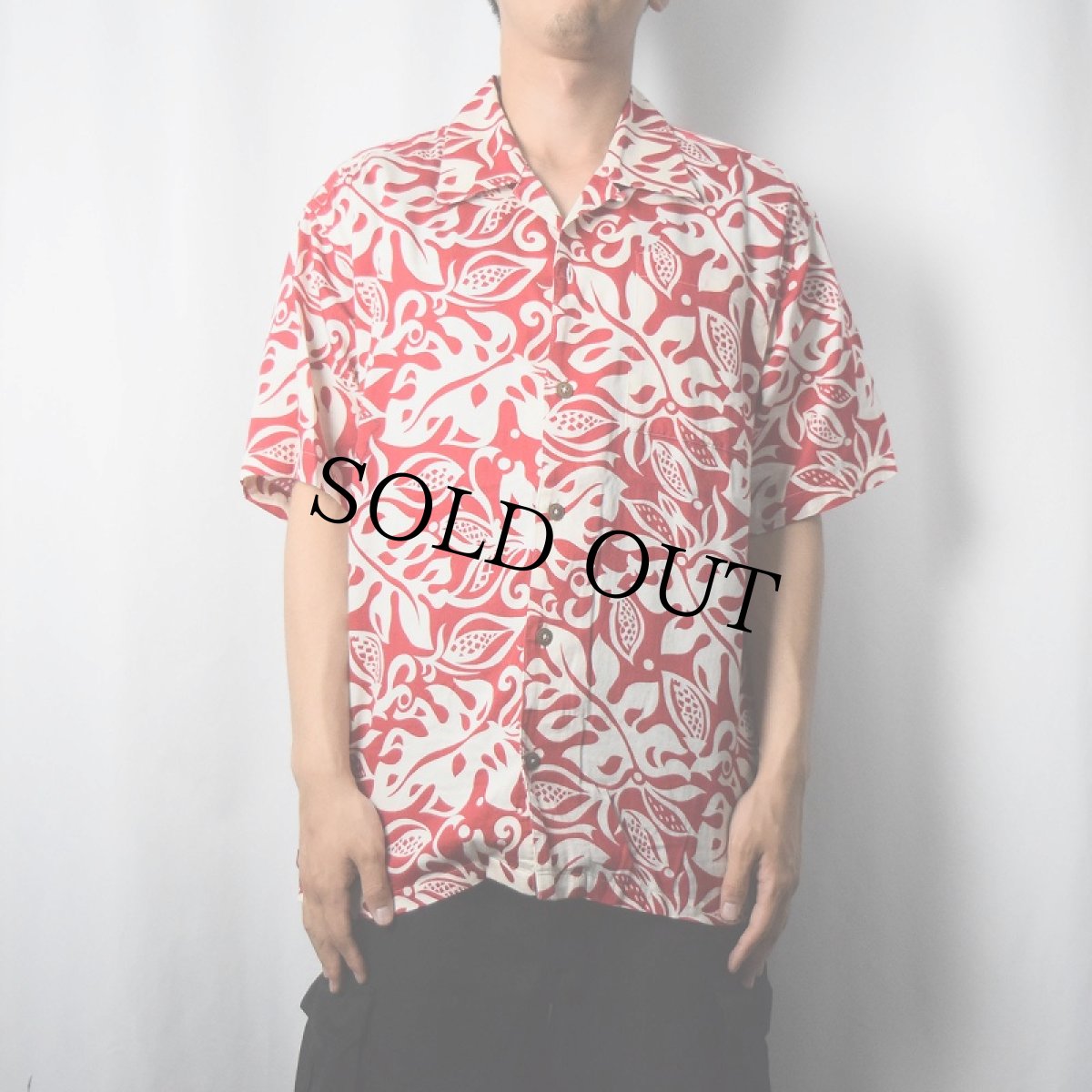 画像2: 2000's Patagonia Pataloha オールオーバーパターン コットンアロハシャツ M (2)