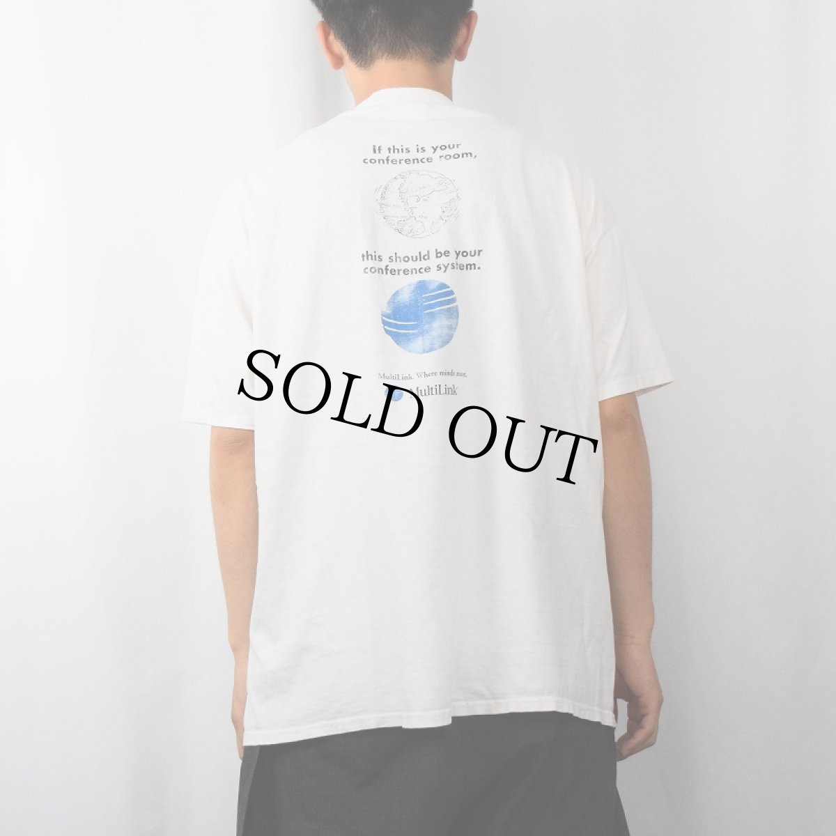 画像4: MultiLink "If this is your conference room..." ロゴプリントTシャツ XL (4)