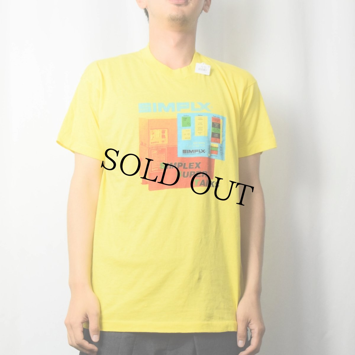 画像2: 80's SIMPLX USA製 "SIMPLEX SUPER TANKS" プリントTシャツ XL (2)