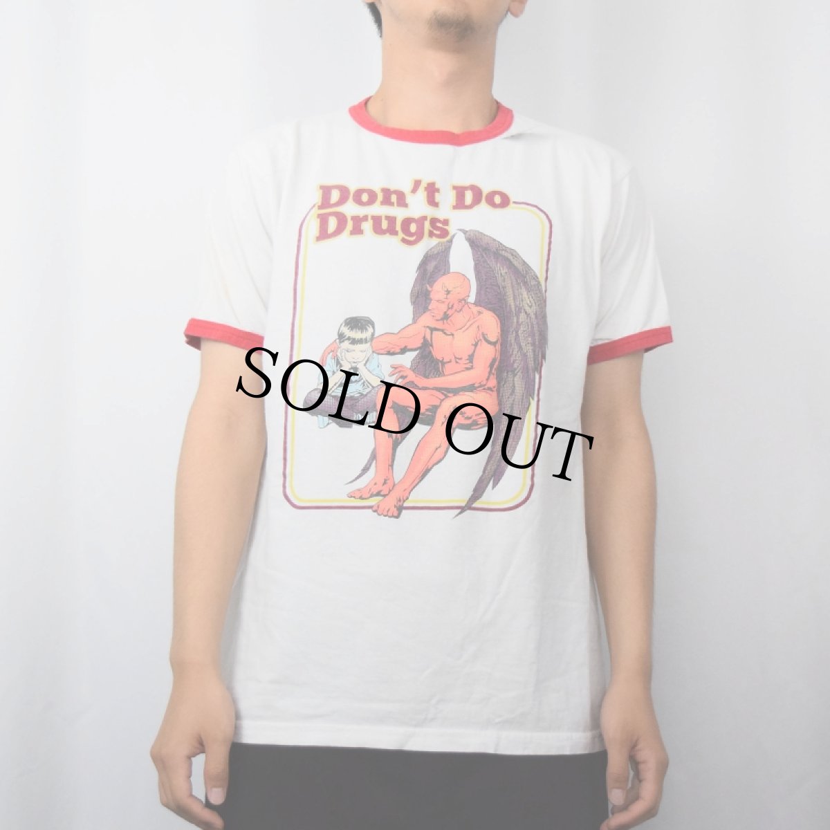 画像2: HOT TOPIC "Don't Do Drugs" プリントリンガーTシャツ L (2)