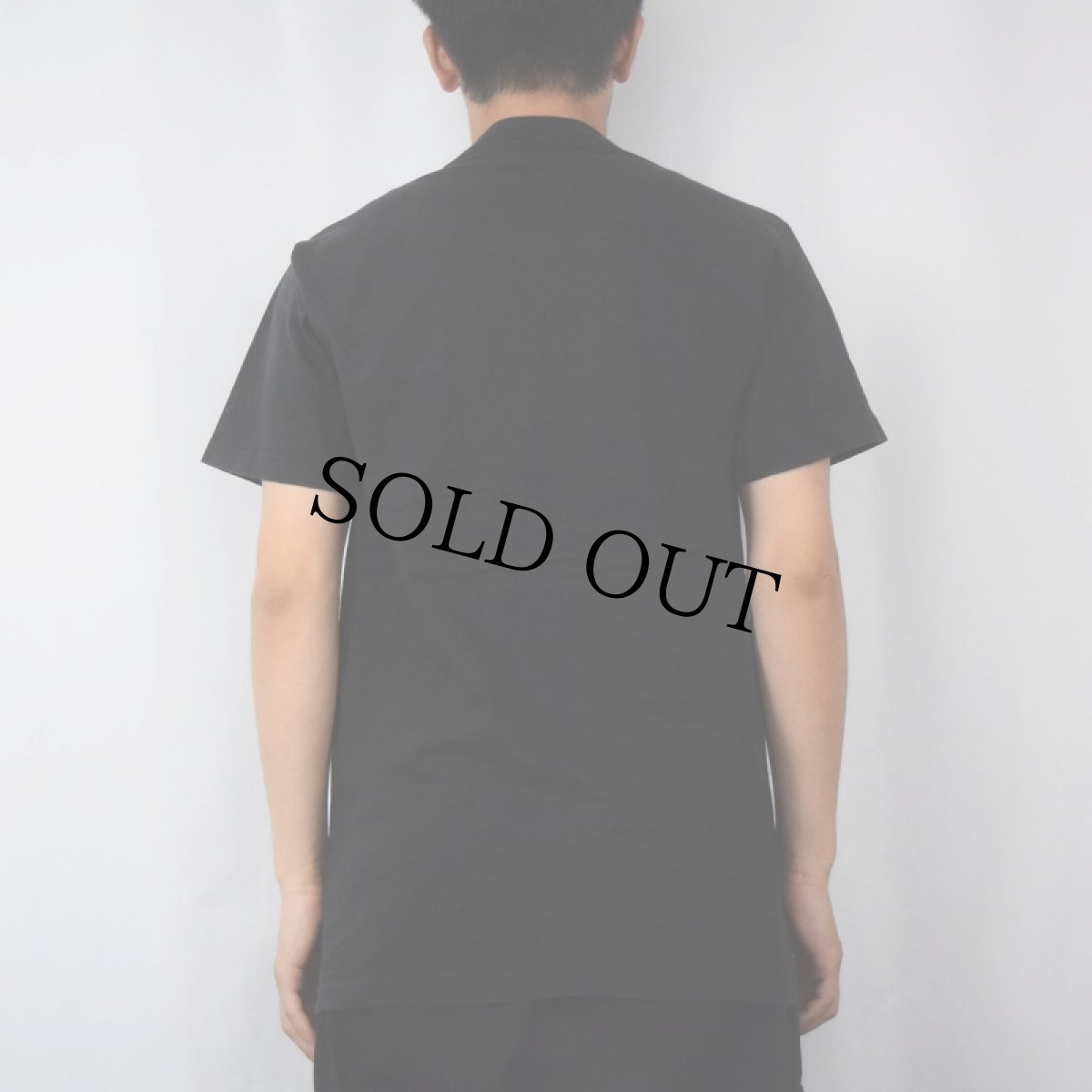 画像3: 90's anvil USA製 無地ポケットTシャツ BLACK L (3)