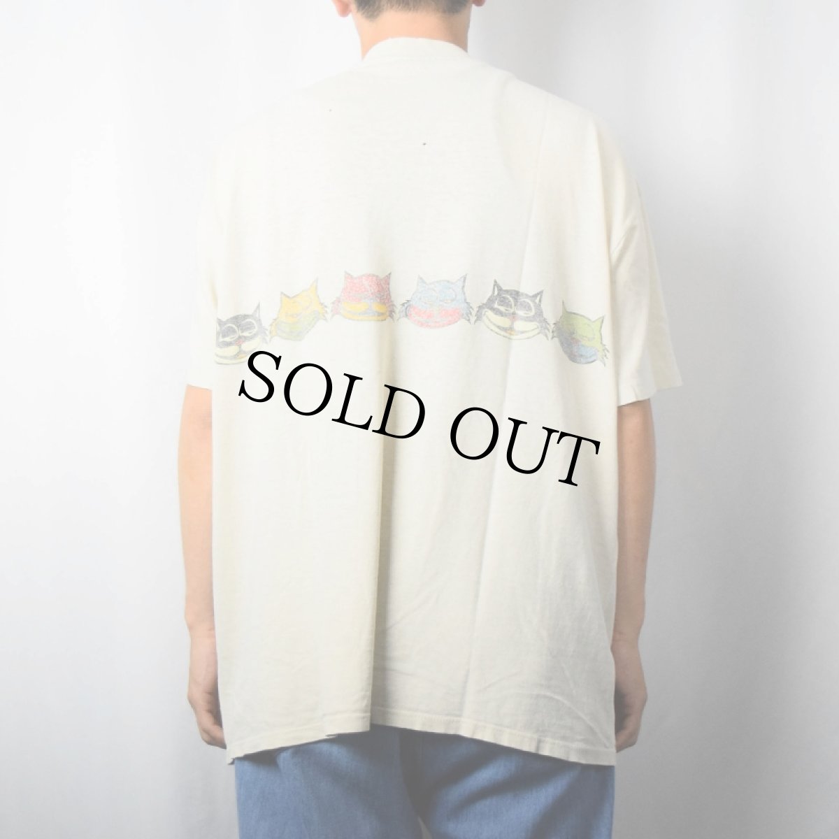 画像3: 90's 26 Red 猫プリント スケートブランドTシャツ (3)