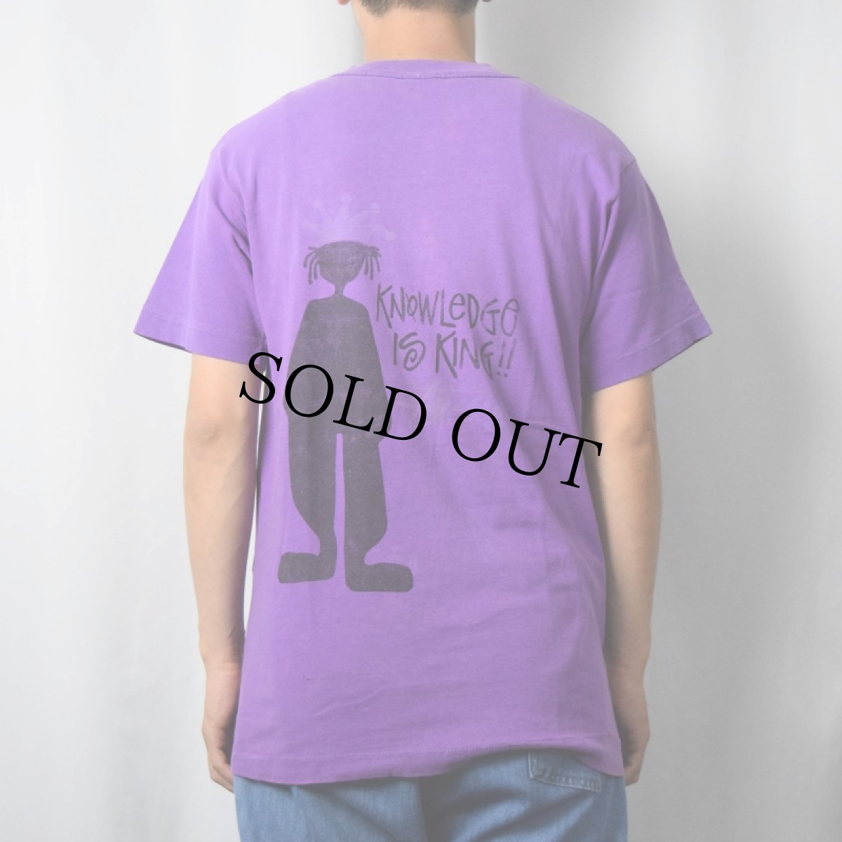 画像4: 〜90's ブート STUSSY USA製 シャドーマンプリントTシャツ M (4)