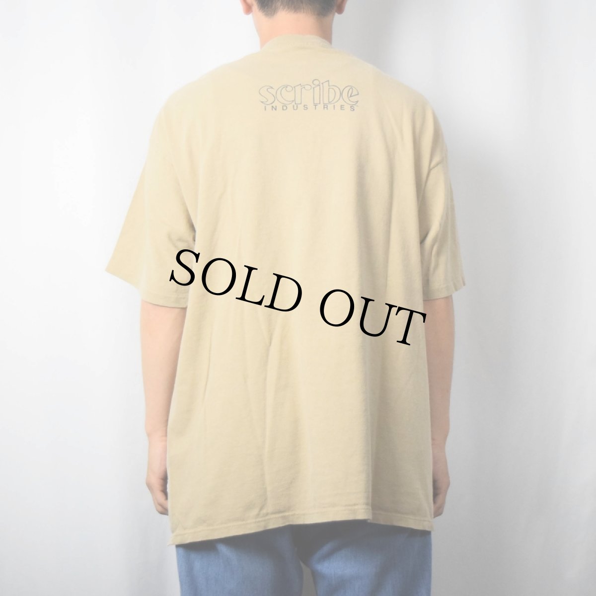 画像4: 90's Scribe Industries ローラースケートブランド ロゴプリントTシャツ XL (4)