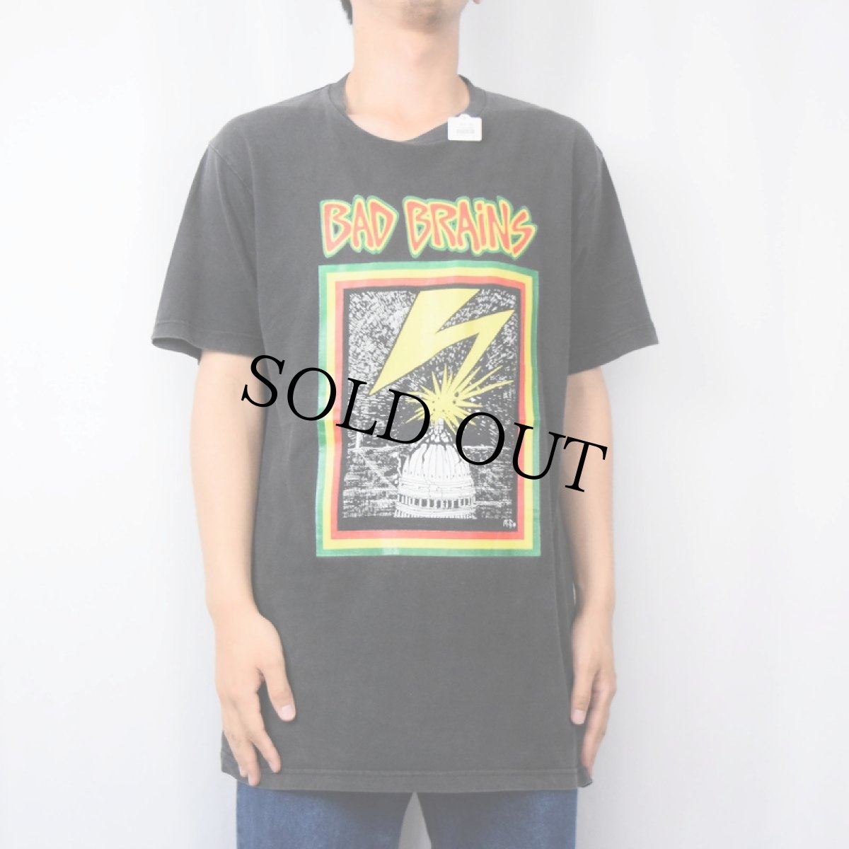 画像2: BAD BRAINS ロックバンドプリントTシャツ BLACK (2)