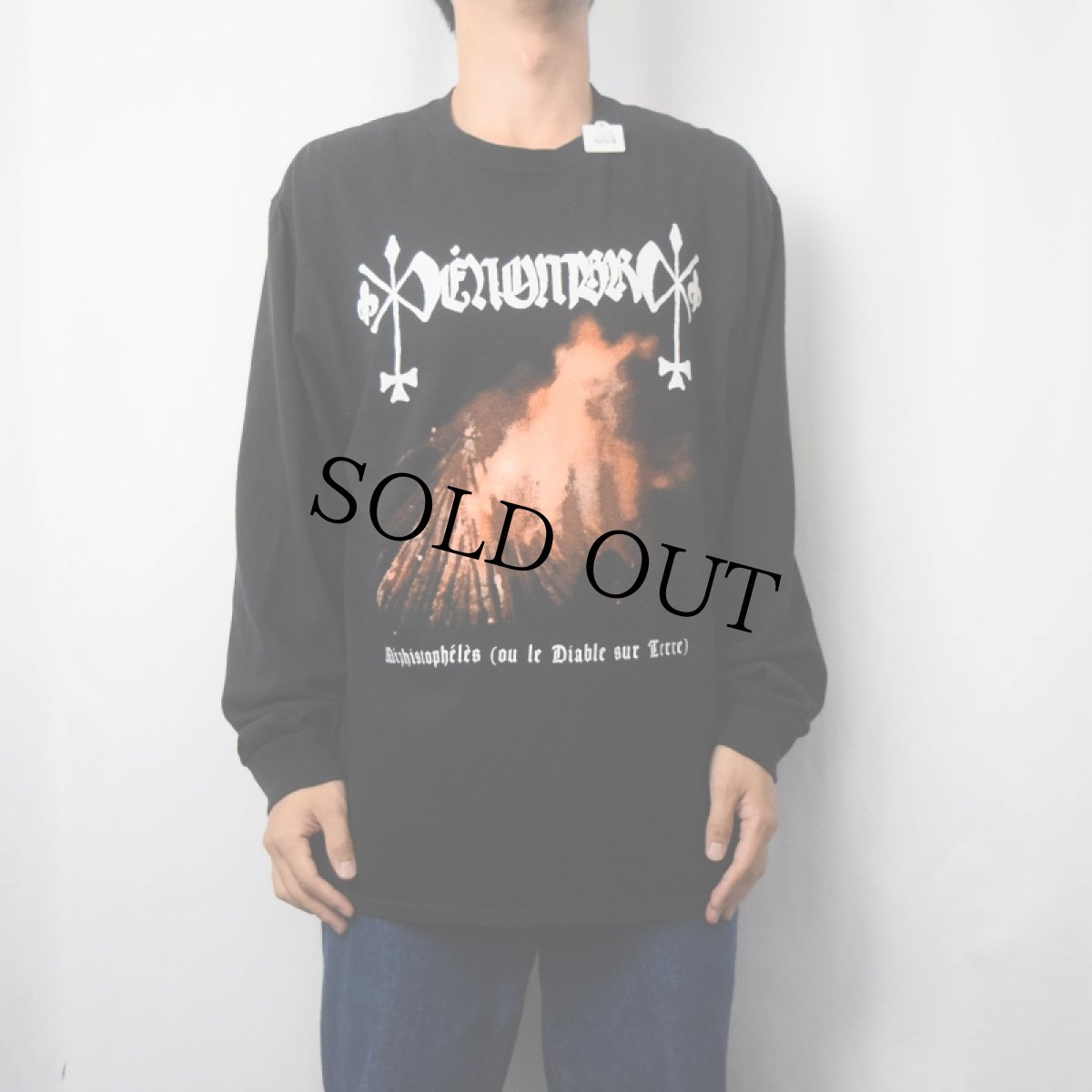 画像3: 【SALE】 p?nombre ブラックメタルバンドロンT L (3)