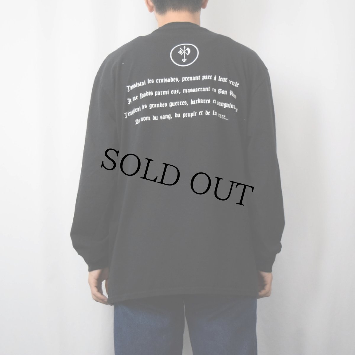 画像4: 【SALE】 p?nombre ブラックメタルバンドロンT L (4)