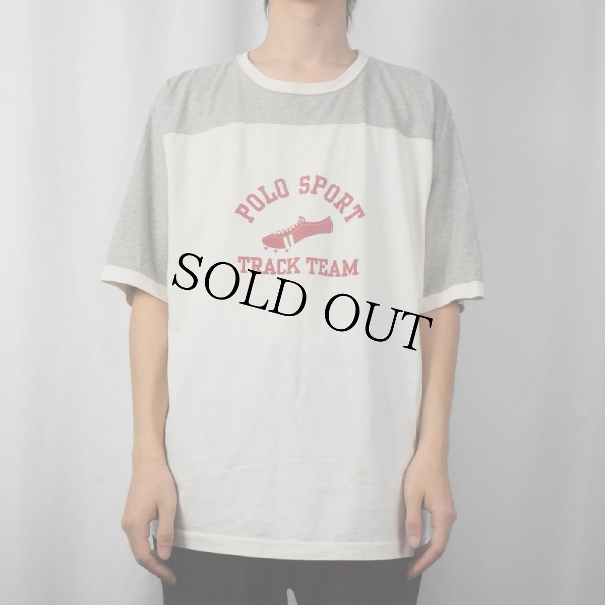 画像2: 90's POLO SPORT Ralph Lauren "TRACK TEAM" フットボールTシャツ L (2)