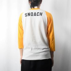 画像4: 70〜80's sportswear USA製 "SECTION 81 CHAMPS" フロッキープリントラグランTシャツ L (4)