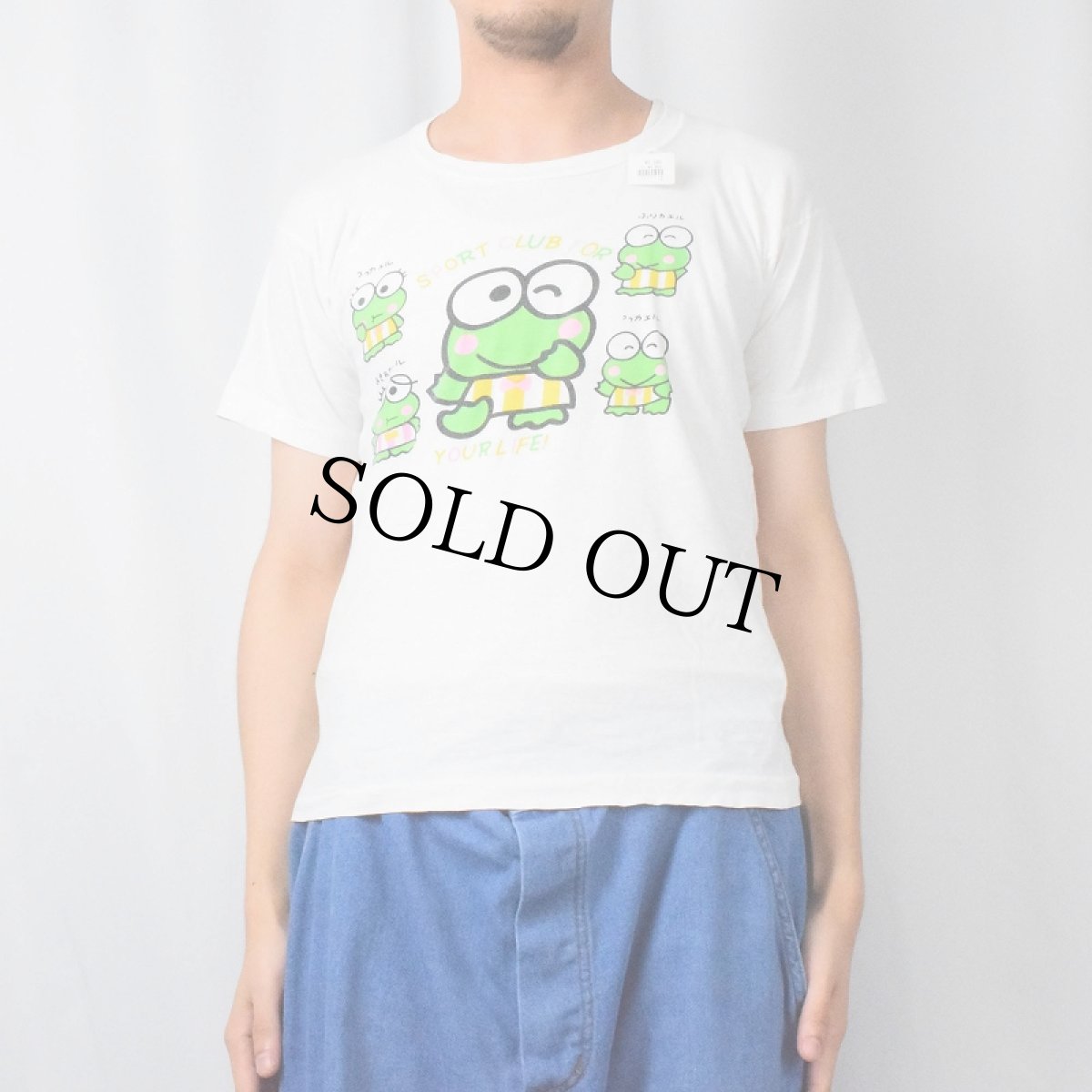 画像2: 90's けろけろけろっぴ "SPORT CLUB FOR YOUR LIFE !" キャラクタープリントTシャツ (2)