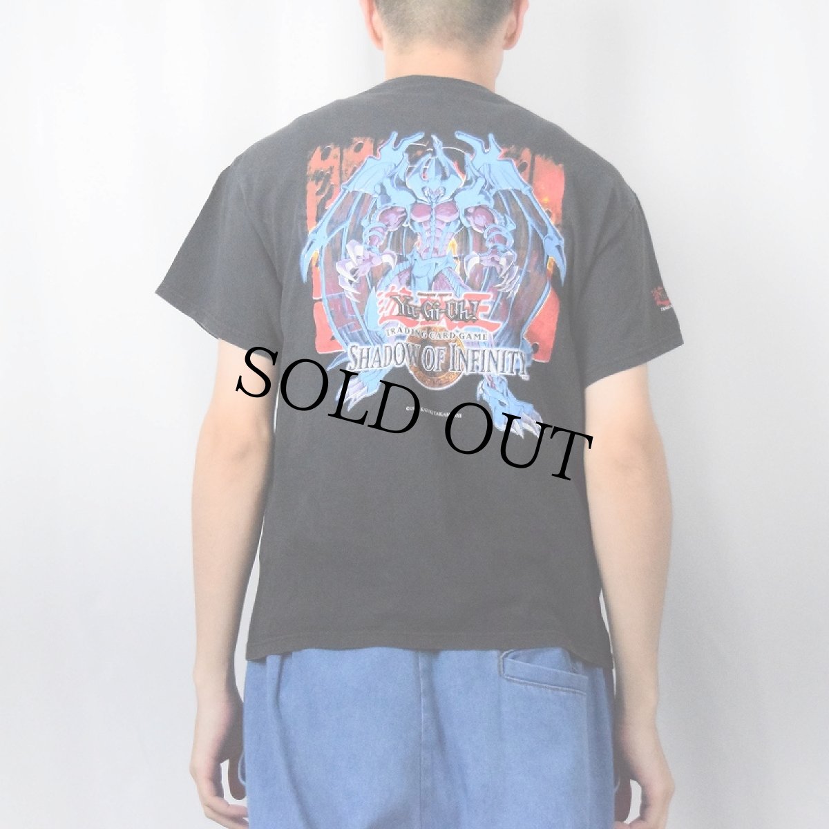 画像4: 2000's 遊戯王 SHADOW OF INFINITY "幻魔皇ラビエル" カードゲームプリントTシャツ M (4)