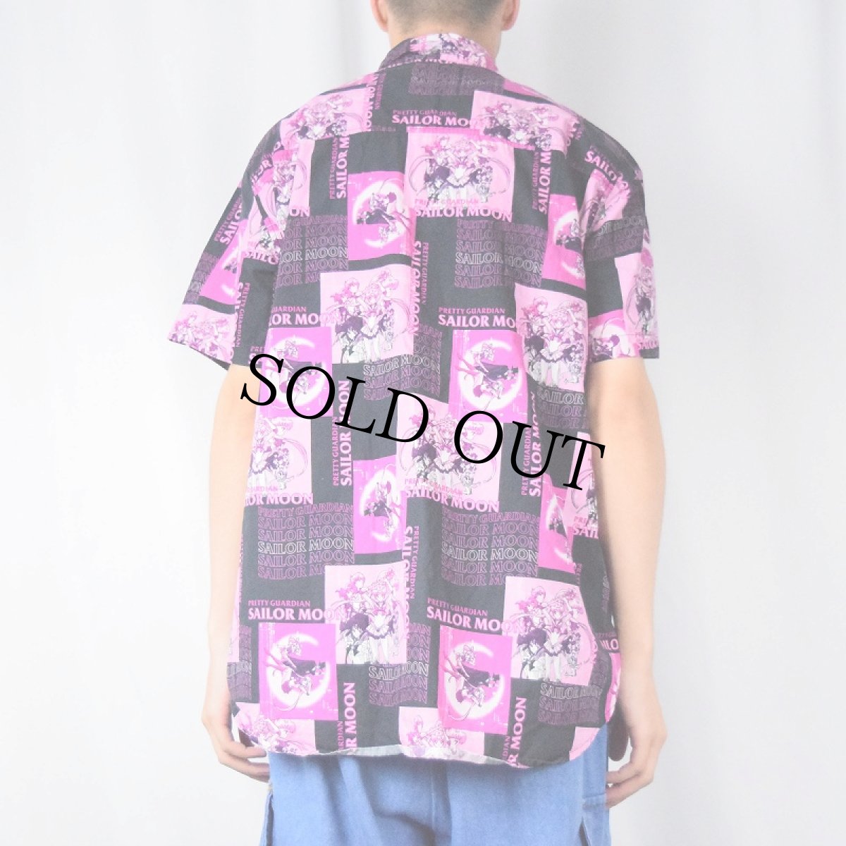 画像3: 美少女戦士セーラームーン "SAILOR MOON" アニメキャラクター 総柄コットンシャツ 2X (3)