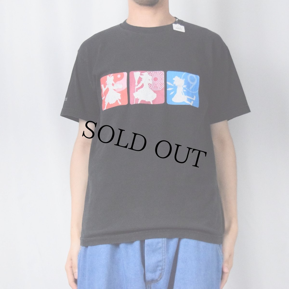 画像2: 2000's 東方Project "悪林檎 Bad Apple!!" キャラクタープリントTシャツ BLACK M (2)