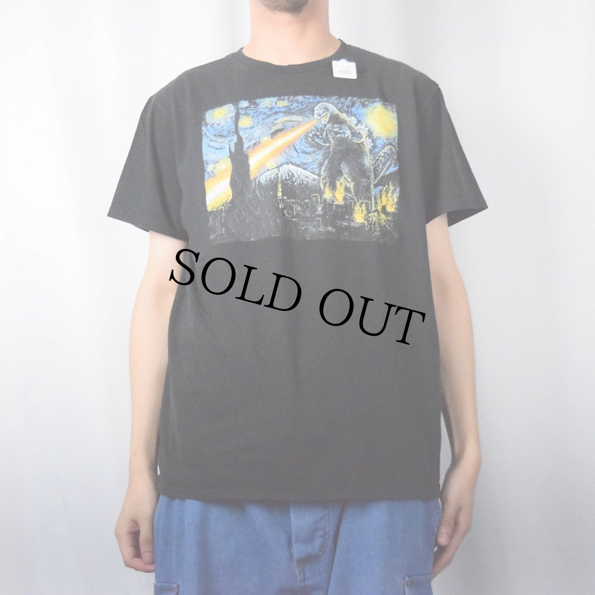 画像2: GODZILLA アートパロディプリントTシャツ L (2)