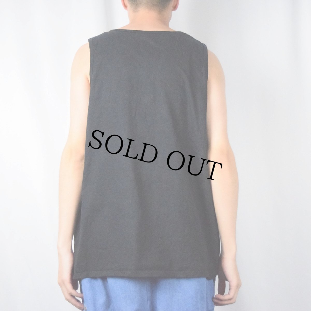 画像3: アニメキャラクター プリントタンクトップ BLACK XL (3)