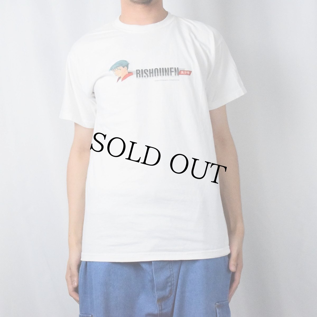 画像2: 2000's BISHOUNEN 美少年 アニメプリントTシャツ M (2)