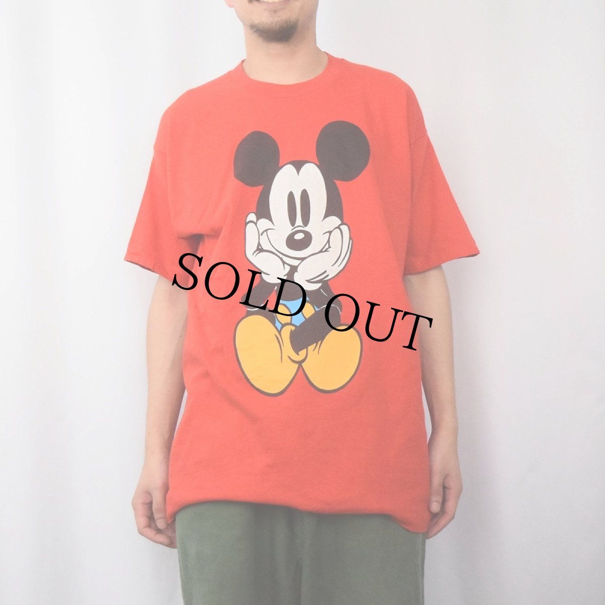 画像3: 90's MICKEY&CO. USA製 青パンミッキー キャラクタープリントTシャツ XL (3)