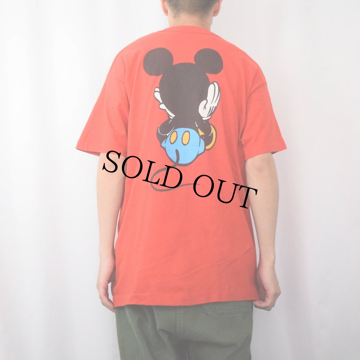 画像4: 90's MICKEY&CO. USA製 青パンミッキー キャラクタープリントTシャツ XL (4)