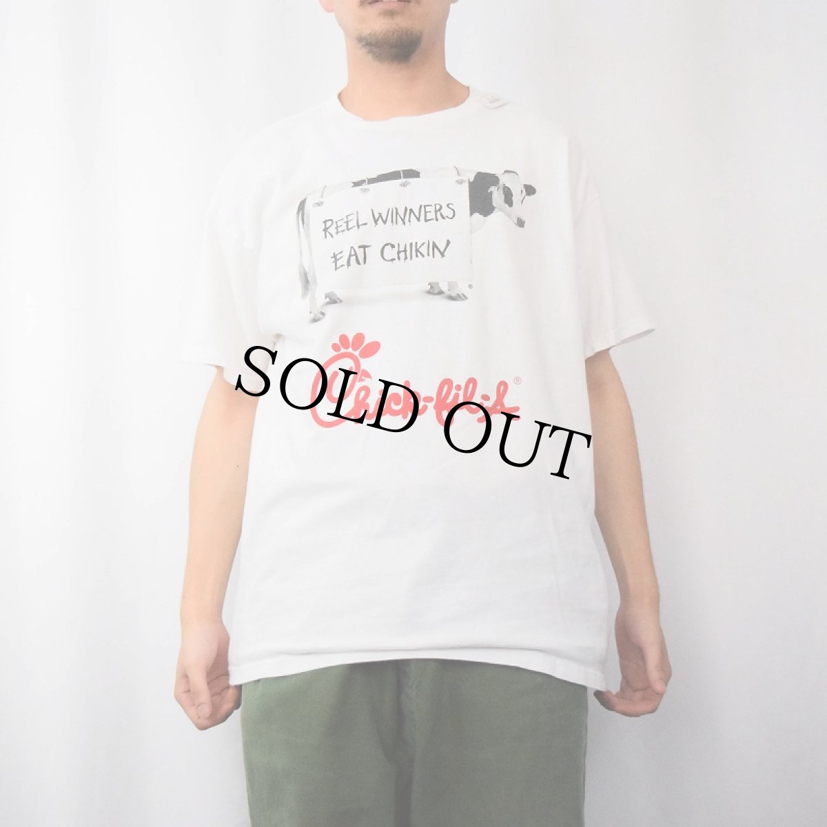 画像3: Chick-fil-A "REEL WINNERS EAT CHIKIN" ファーストフードチェーン プリントTシャツ XL (3)